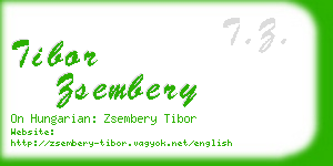 tibor zsembery business card